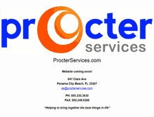 Tablet Screenshot of procterservices.com